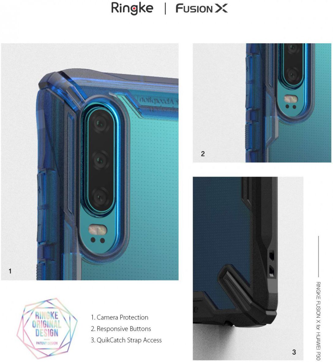 Ringke Fusion X Huawei P30 Hoesje Zwart afbeelding 9