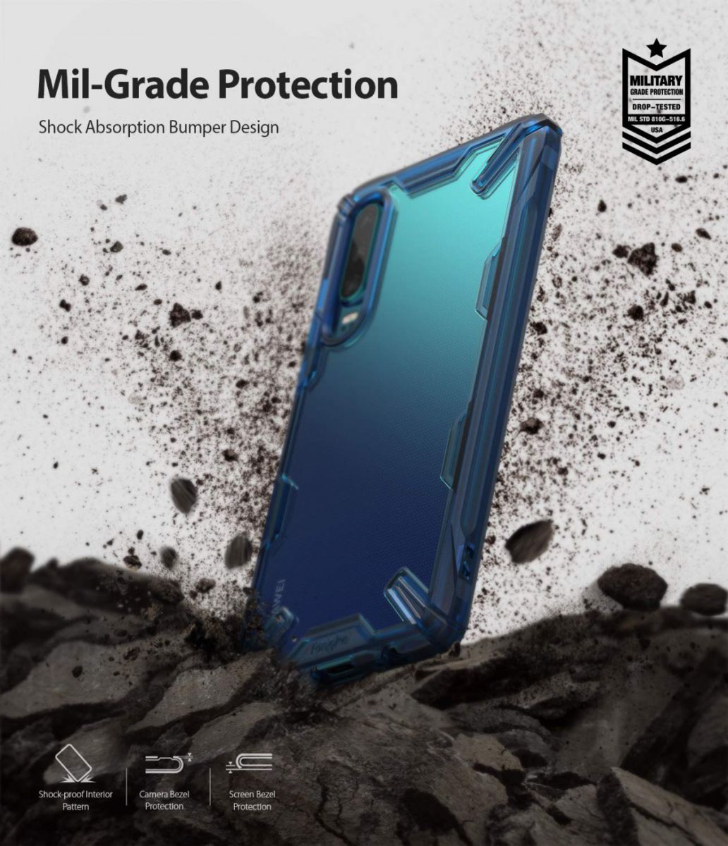 Ringke Fusion X Huawei P30 Hoesje Blauw afbeelding 2