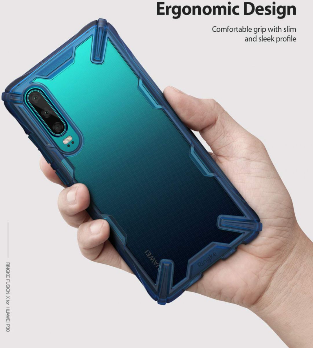 Ringke Fusion X Huawei P30 Hoesje Blauw afbeelding 6