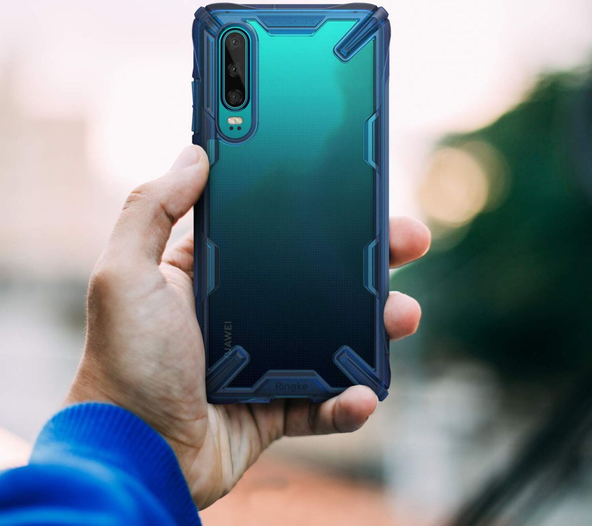 Ringke Fusion X Huawei P30 Hoesje Blauw afbeelding 7