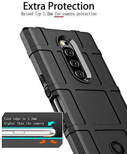Sony Xperia 1 Anti-Shock TPU Hybride Hoesje Zwart afbeelding 4