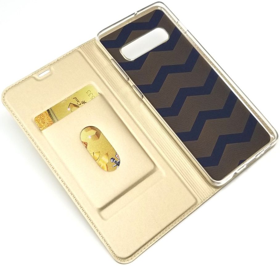 Samsung Galaxy S10 Plus Kaarthouder Hoesje Goud afbeelding 5