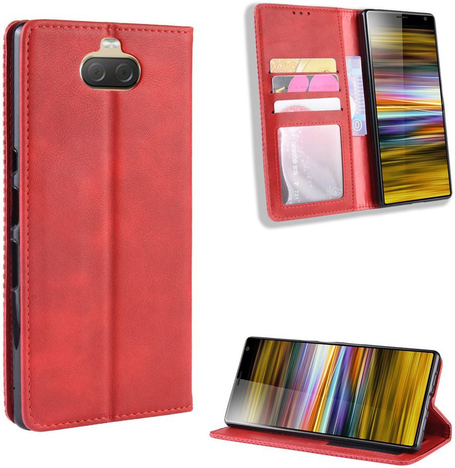 Sony Xperia 10 Vintage Portemonnee Hoesje Rood afbeelding 7