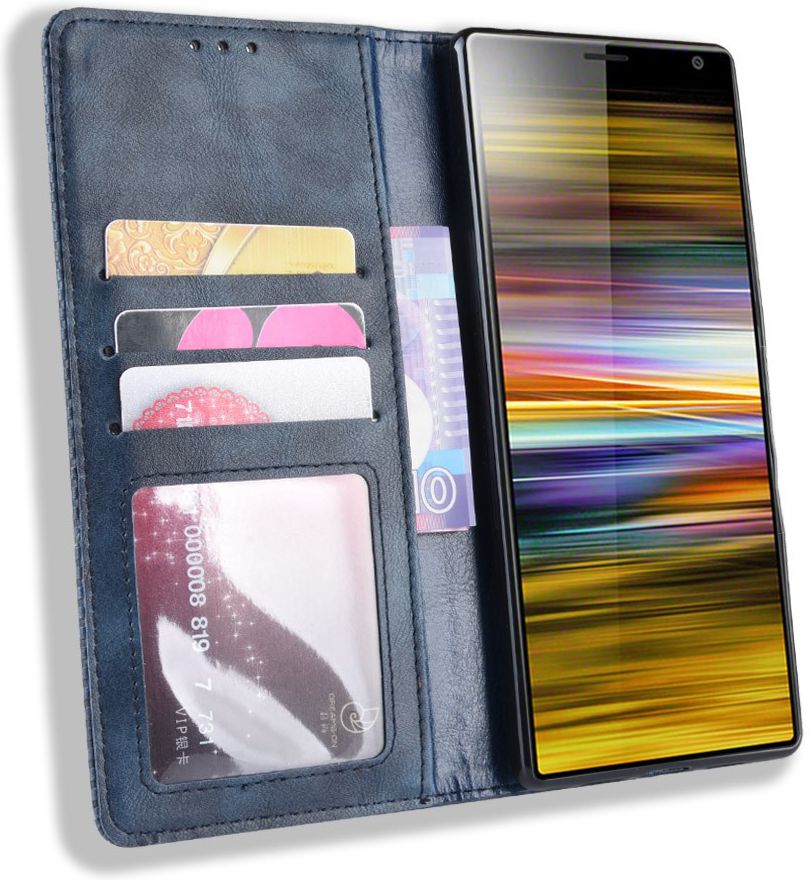 Sony Xperia 10 Vintage Portemonnee Hoesje Blauw afbeelding 1