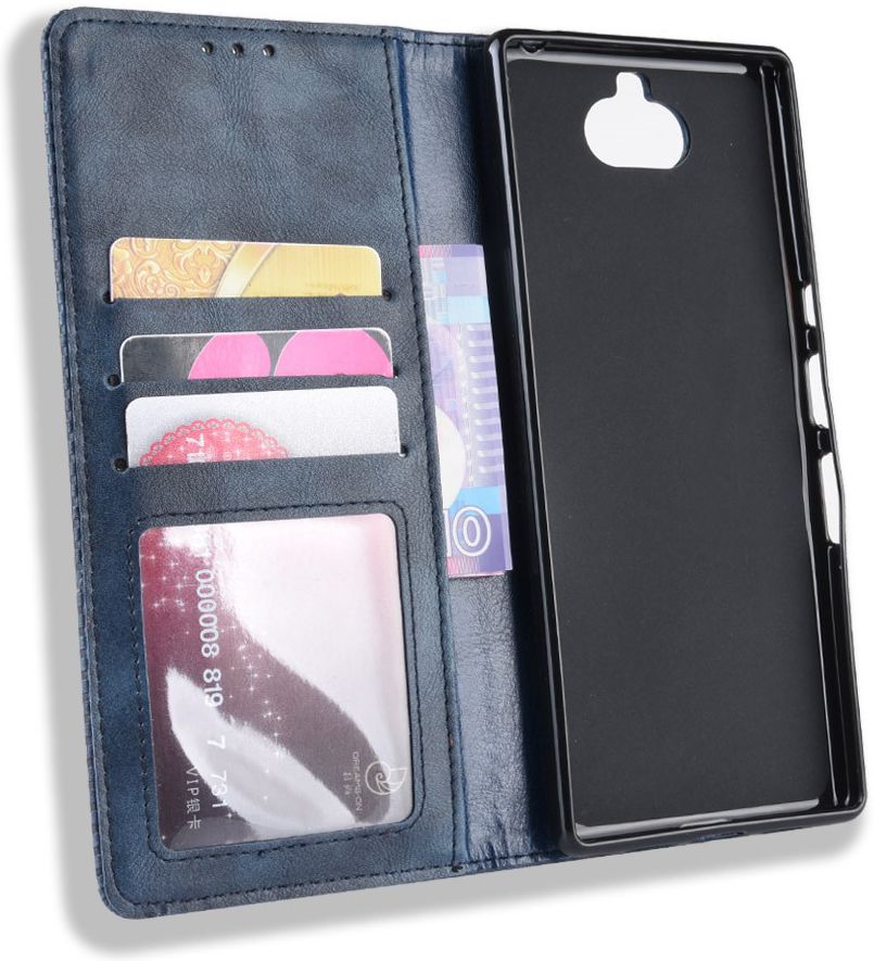 Sony Xperia 10 Vintage Portemonnee Hoesje Blauw afbeelding 4