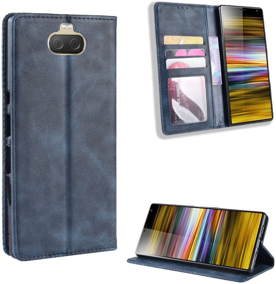 Sony Xperia 10 Vintage Portemonnee Hoesje Blauw afbeelding 9