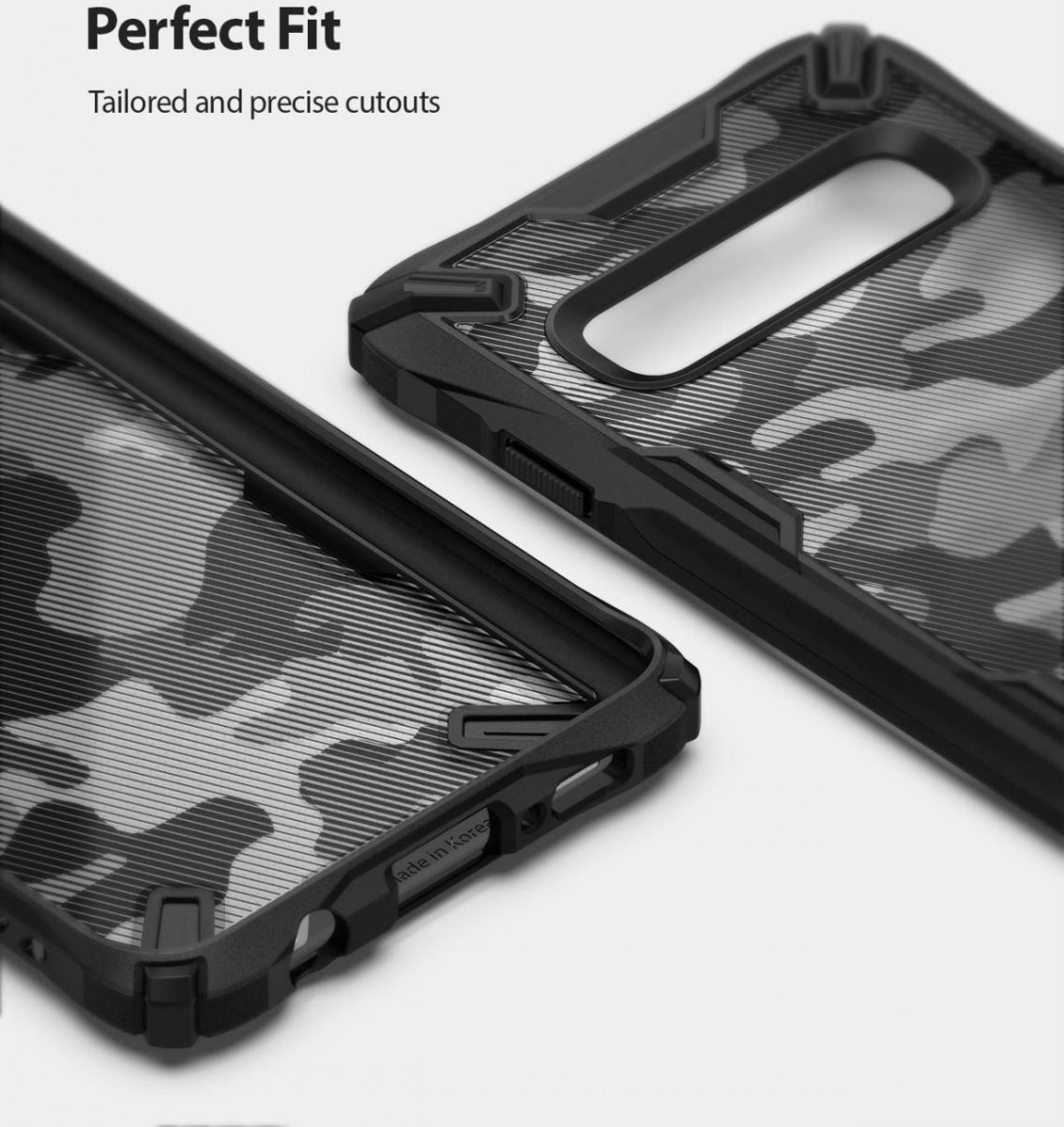 Ringke Fusion X Samsung Galaxy S10 Plus Hoesje Camo Zwart afbeelding 6