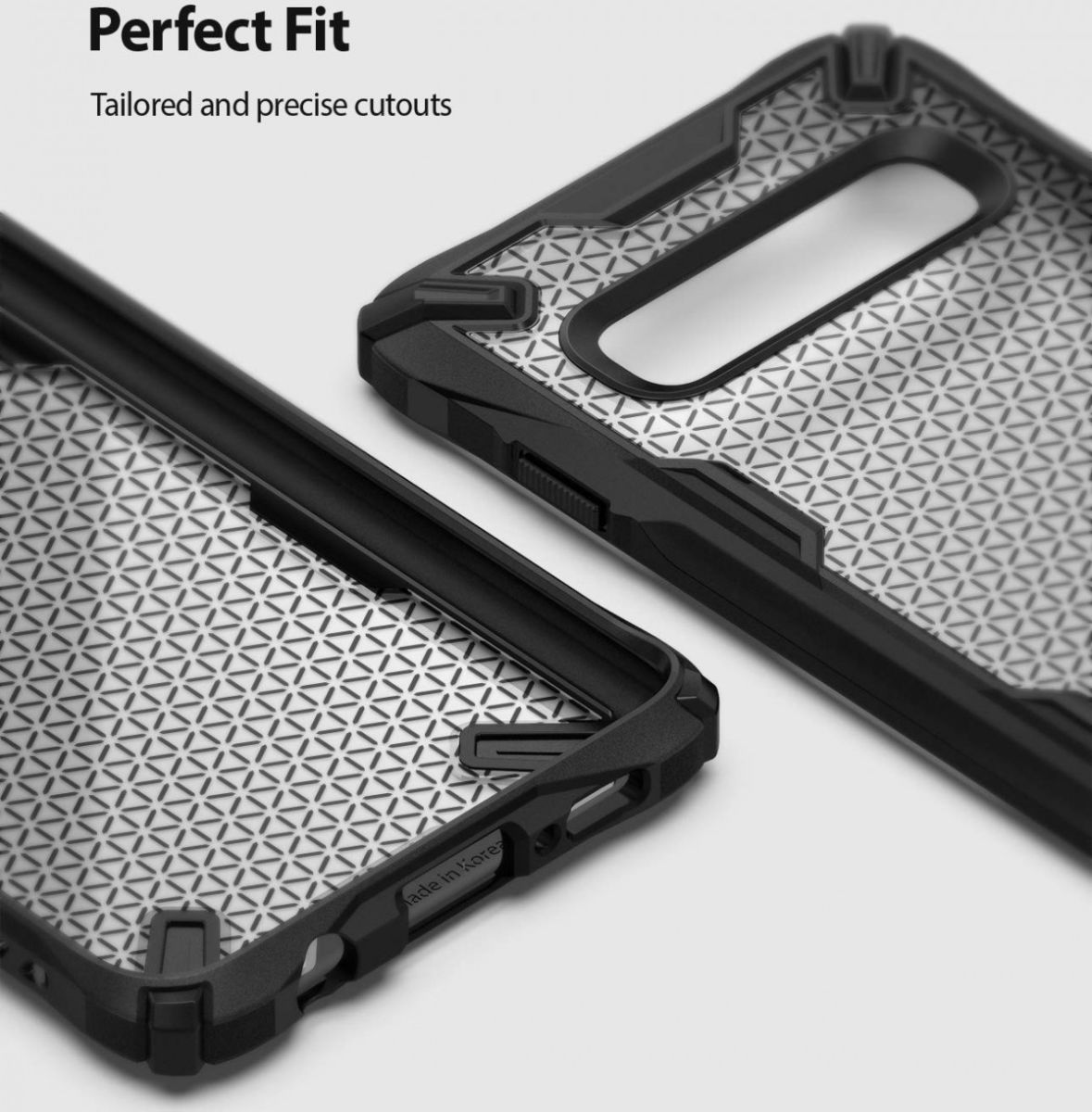 Ringke Fusion X Samsung Galaxy S10 Plus Hoesje Hexagon Zwart afbeelding 4
