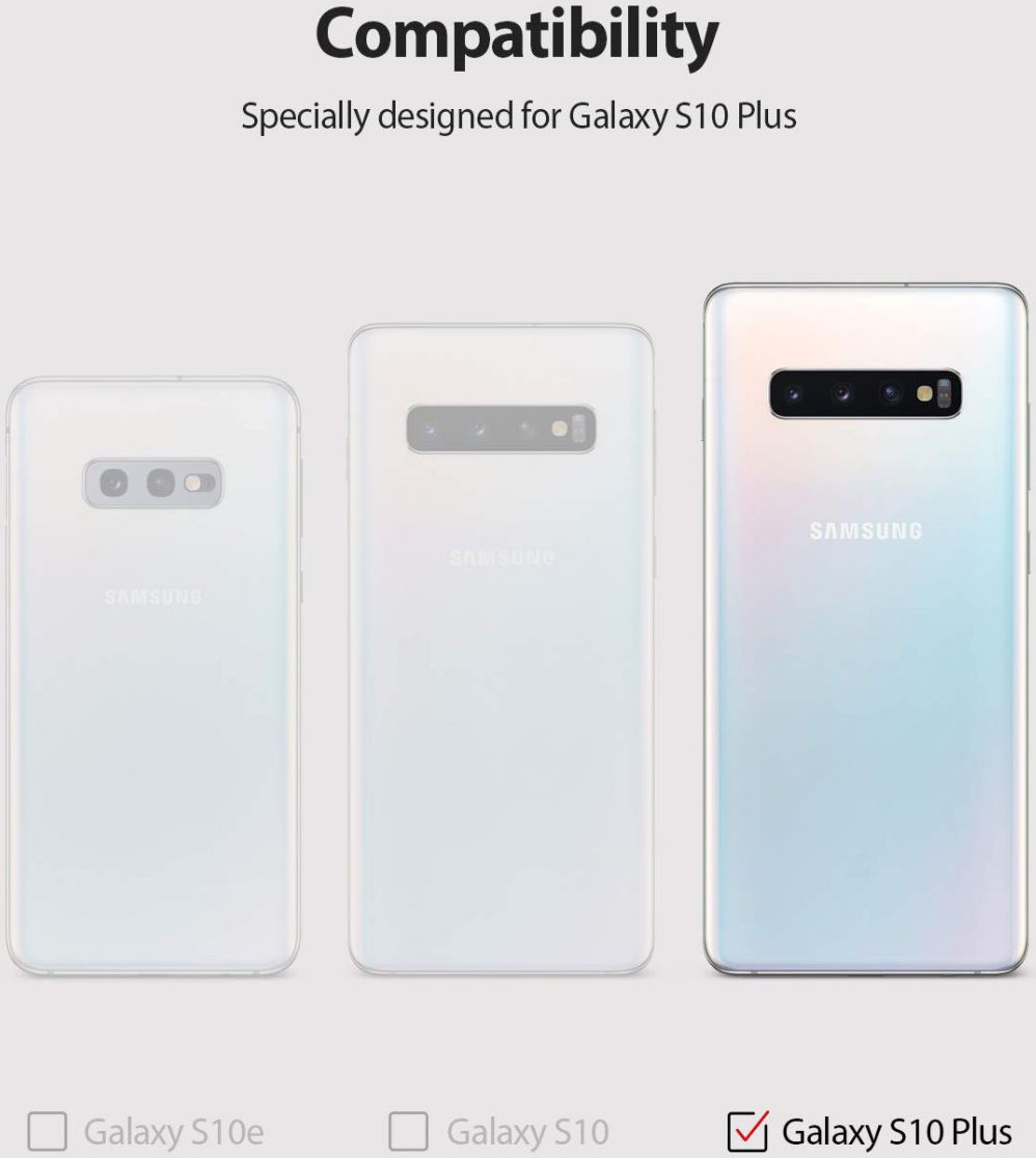 Ringke Fusion X Samsung Galaxy S10 Plus Hoesje Hexagon Zwart afbeelding 10