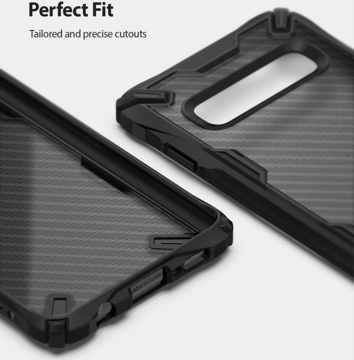 Ringke Fusion X Samsung Galaxy S10 Plus Hoesje Carbon Fiber afbeelding 4