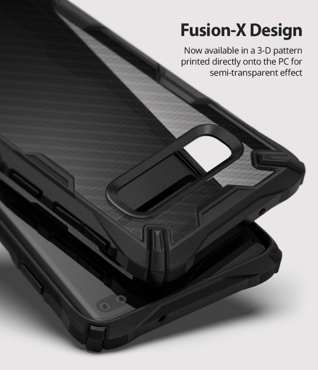 Ringke Fusion X Samsung Galaxy S10 Plus Hoesje Carbon Fiber afbeelding 7