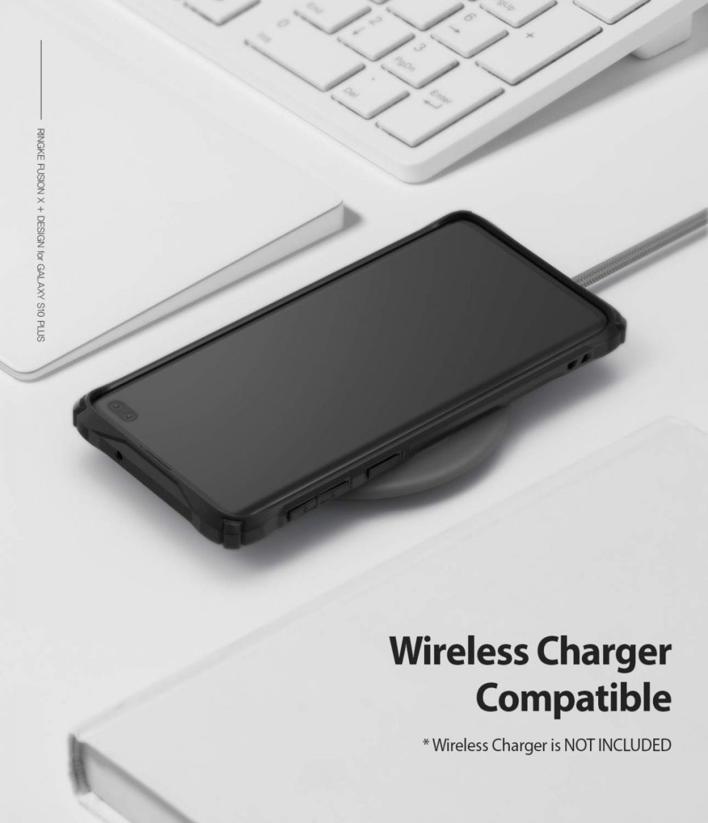 Ringke Fusion X Samsung Galaxy S10 Plus Hoesje Carbon Fiber afbeelding 8