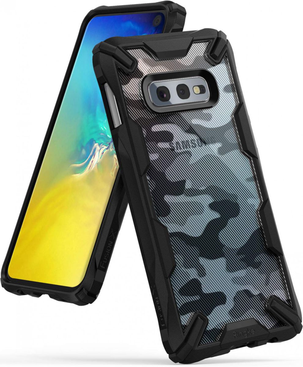 Ringke Fusion X Samsung Galaxy S10E Hoesje Camo Zwart afbeelding 1