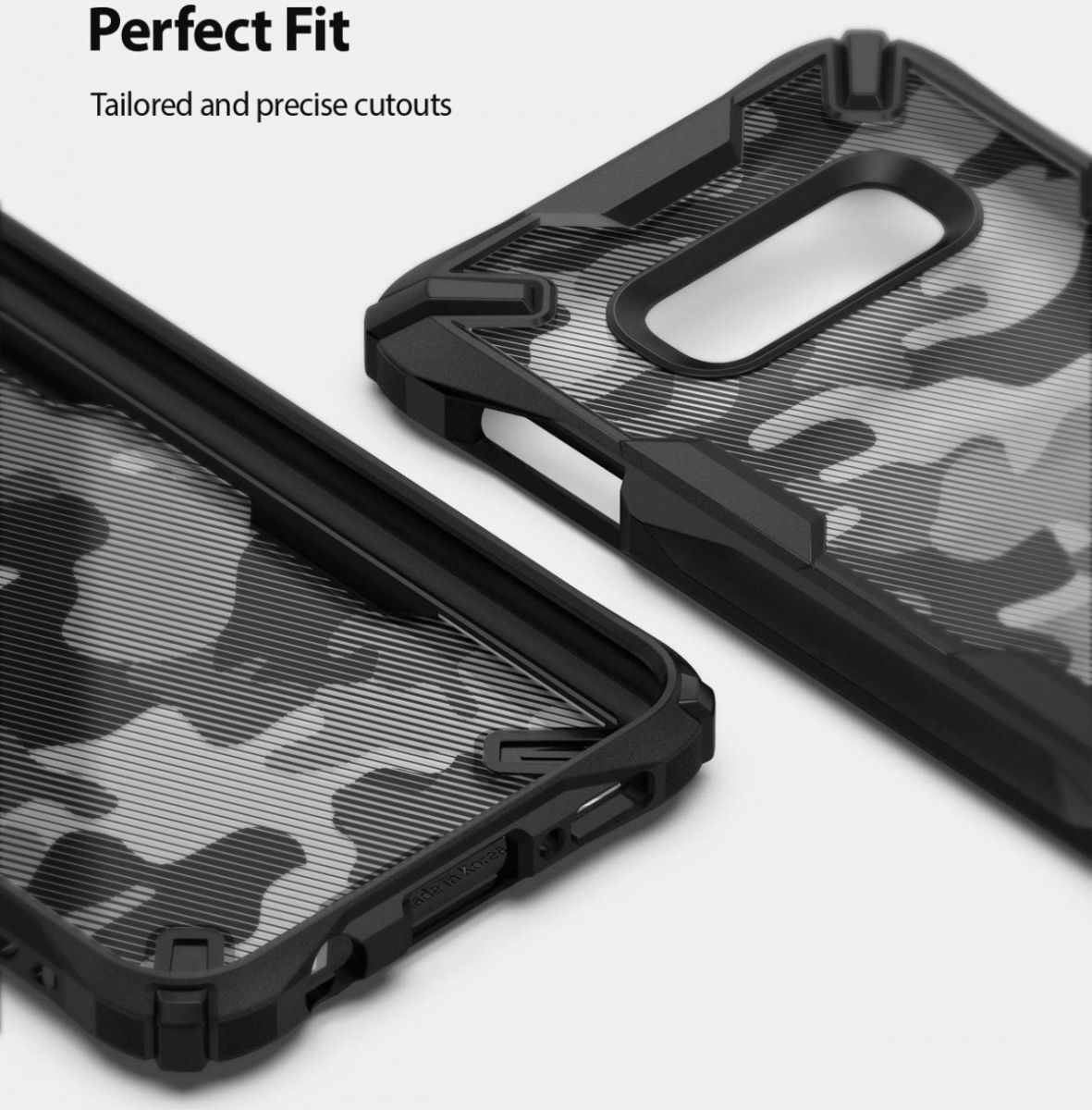 Ringke Fusion X Samsung Galaxy S10E Hoesje Camo Zwart afbeelding 4