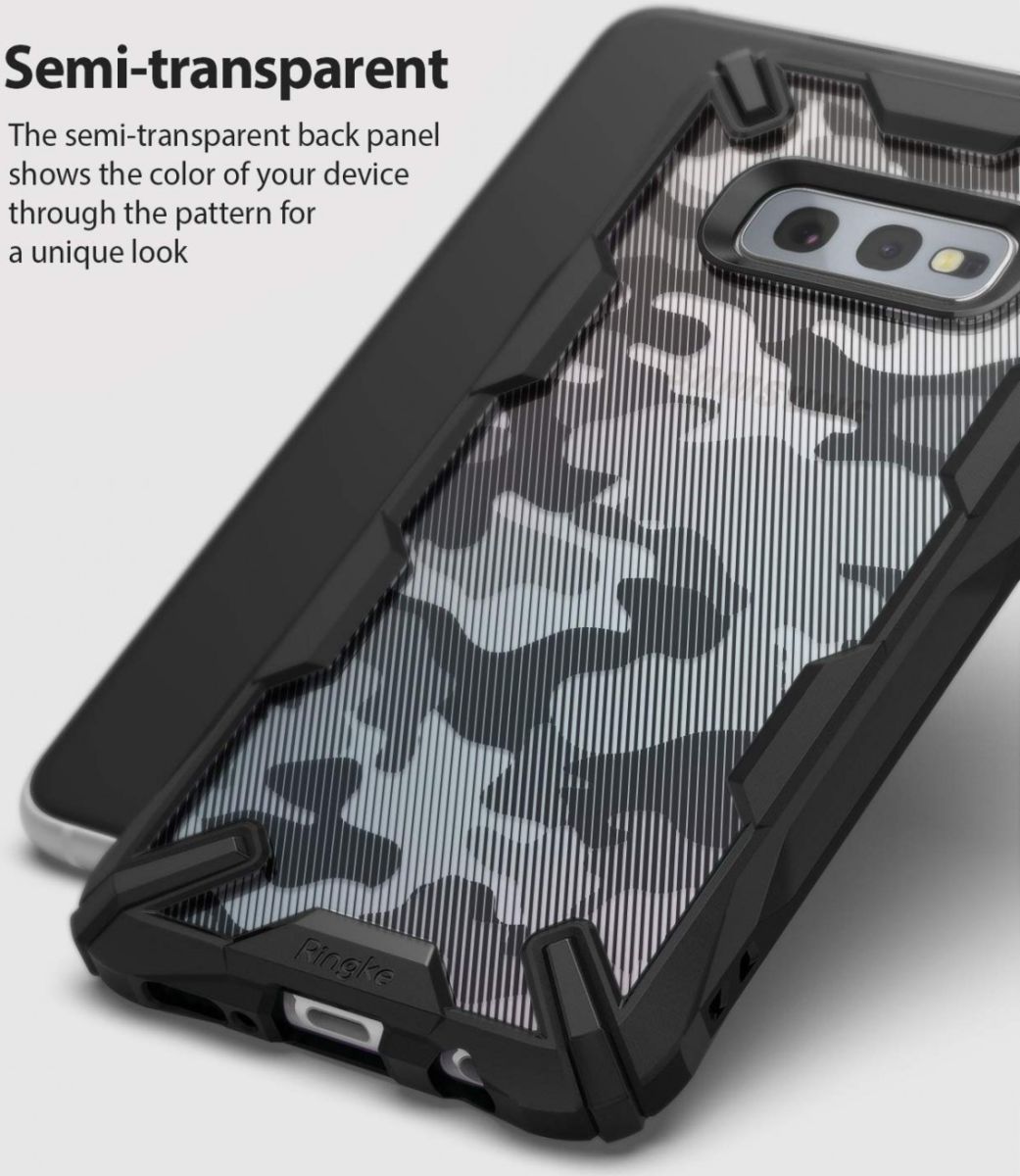 Ringke Fusion X Samsung Galaxy S10E Hoesje Camo Zwart afbeelding 5