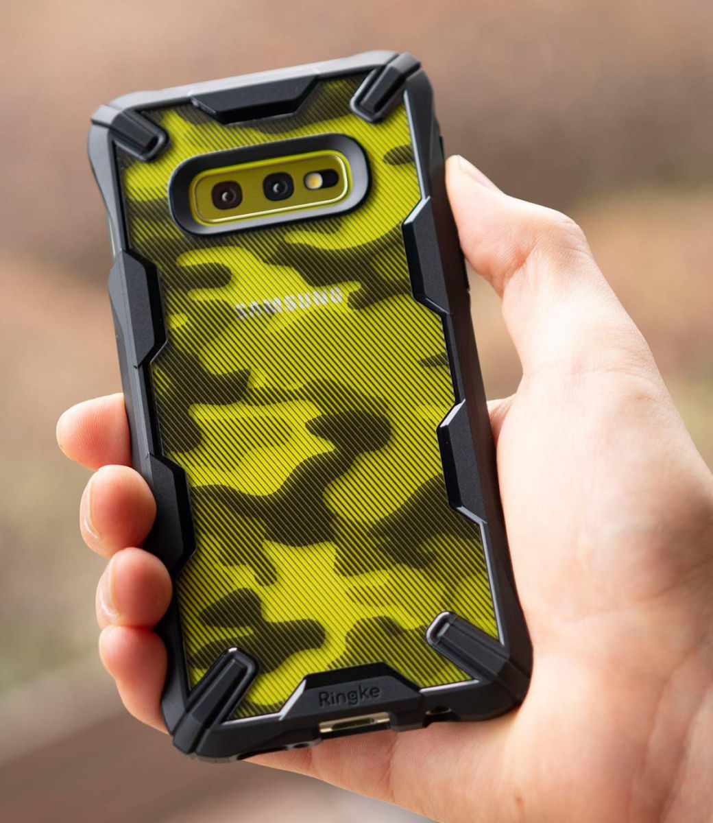 Ringke Fusion X Samsung Galaxy S10E Hoesje Camo Zwart afbeelding 7