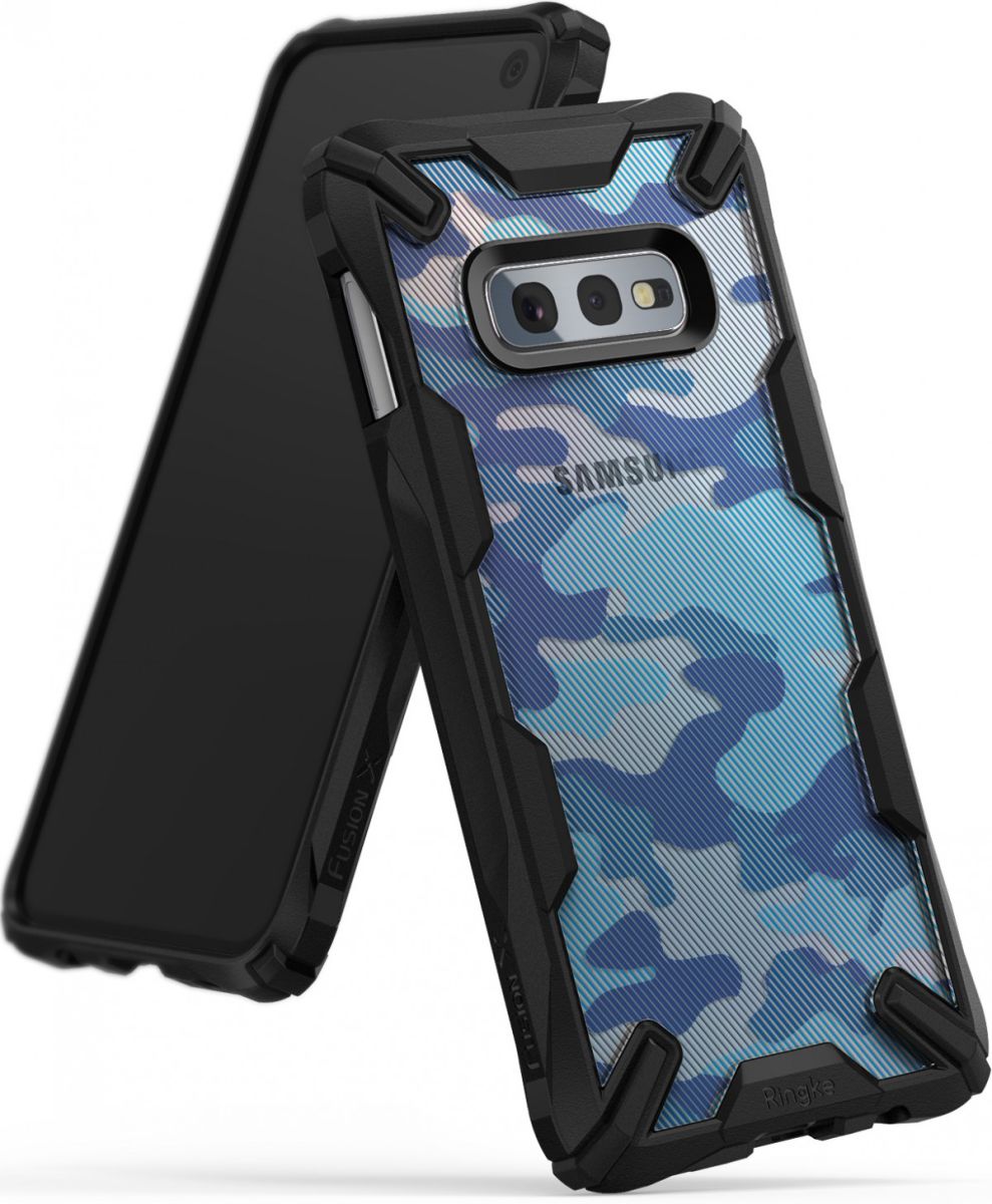 Ringke Fusion X Samsung Galaxy S10E Hoesje Camo Blauw afbeelding 1