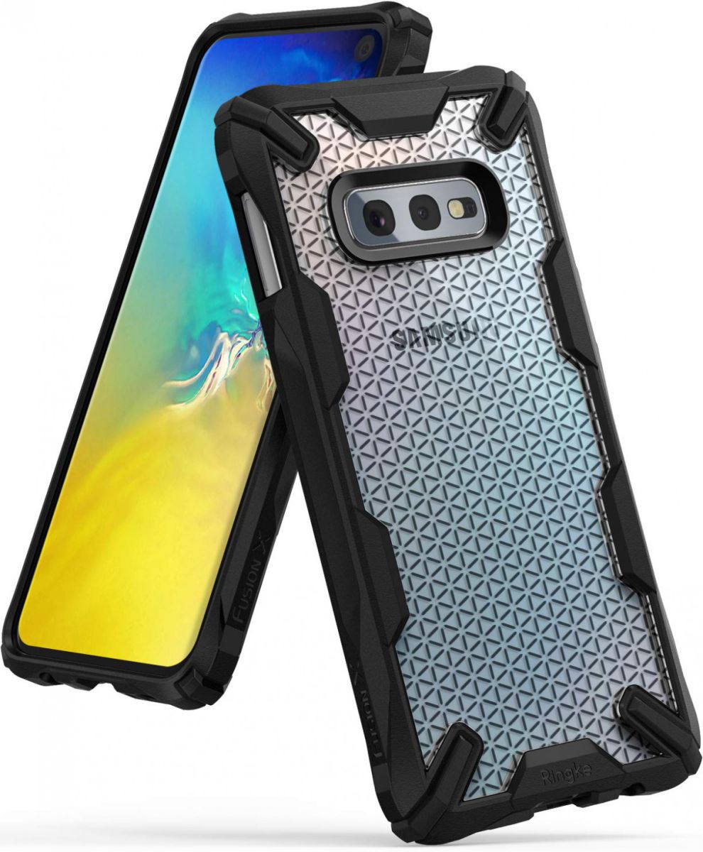 Ringke Fusion X Samsung Galaxy S10E Hoesje Hexagon Zwart afbeelding 1