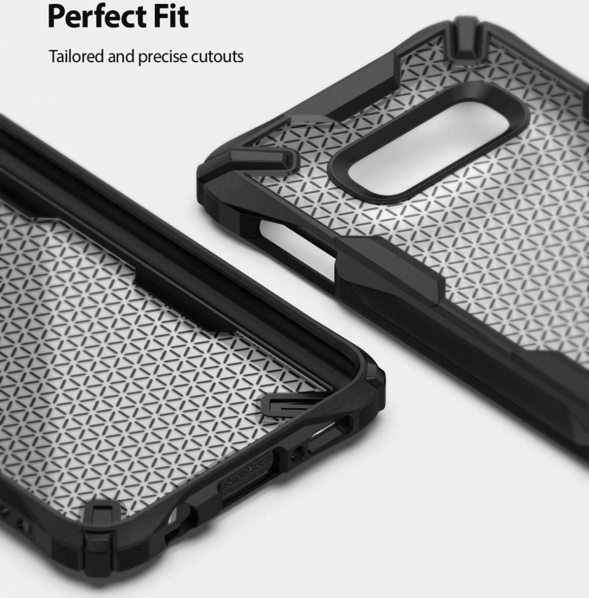 Ringke Fusion X Samsung Galaxy S10E Hoesje Hexagon Zwart afbeelding 4