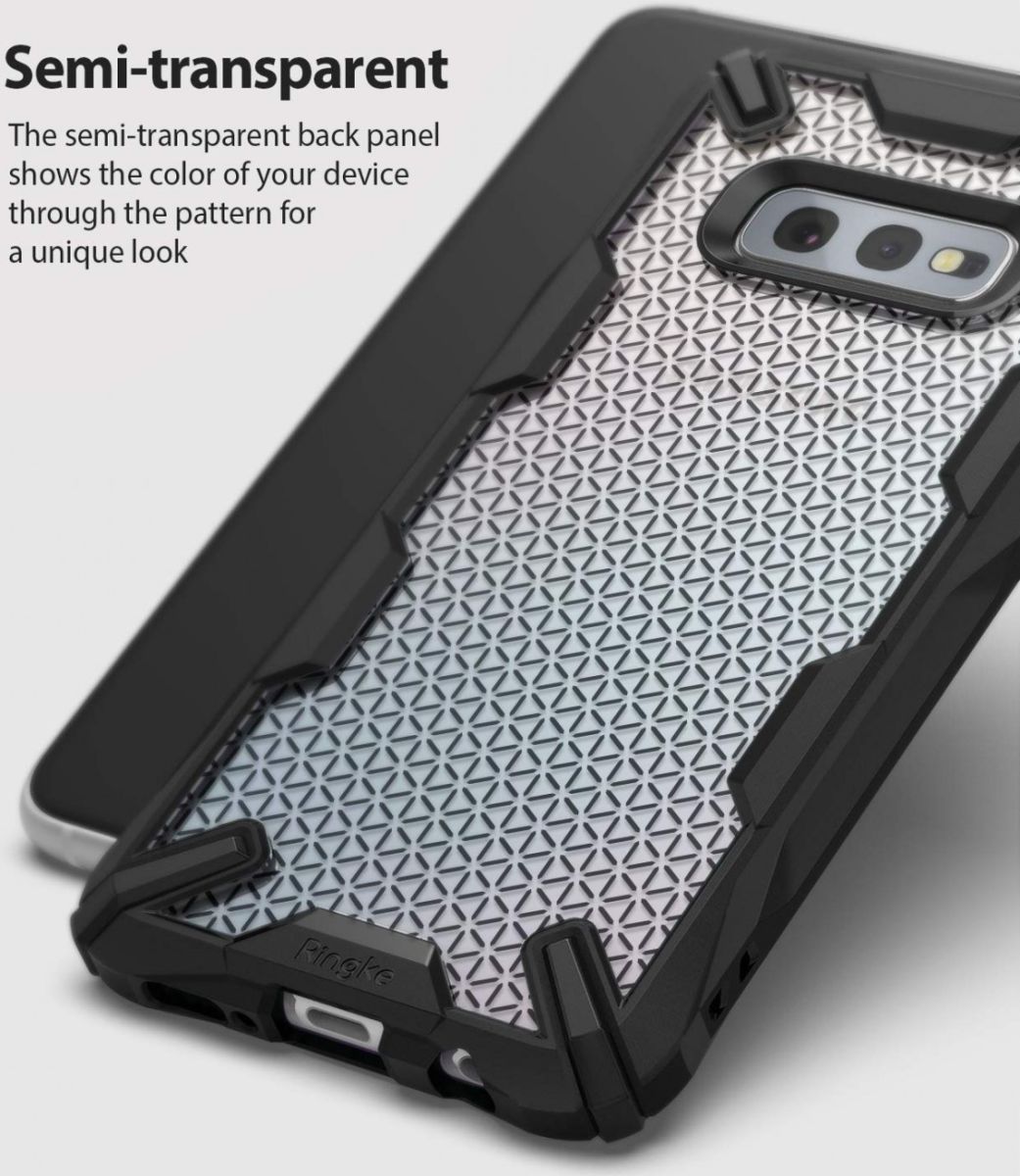 Ringke Fusion X Samsung Galaxy S10E Hoesje Hexagon Zwart afbeelding 5