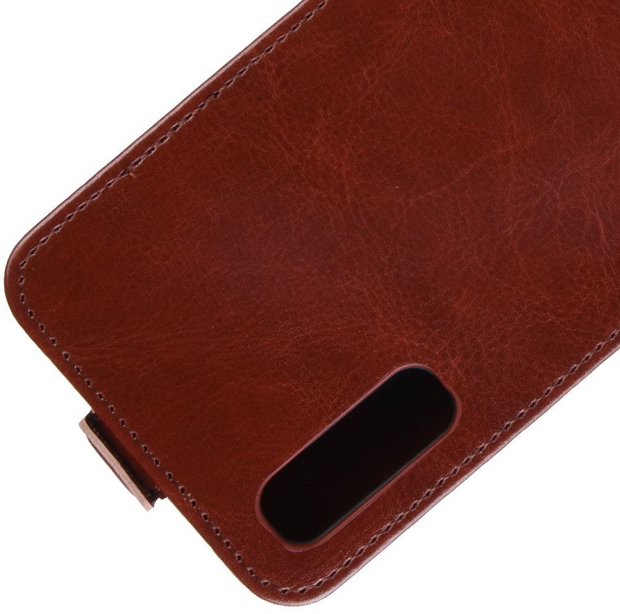 Samsung Galaxy A50 Hoesje Verticale Flipcase Bruin afbeelding 4