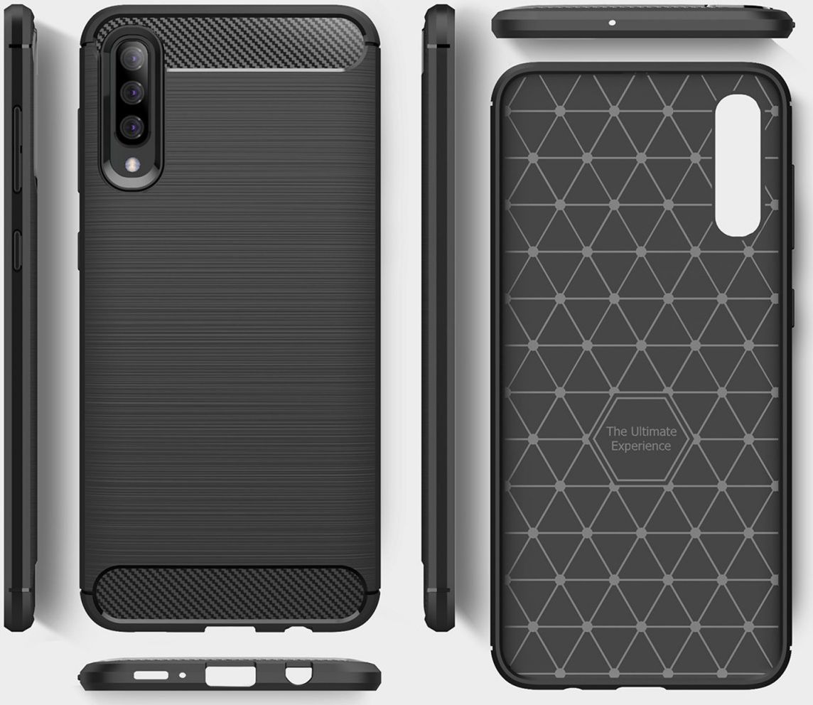Samsung Galaxy A50 Hoesje Geborsteld TPU Rood afbeelding 10