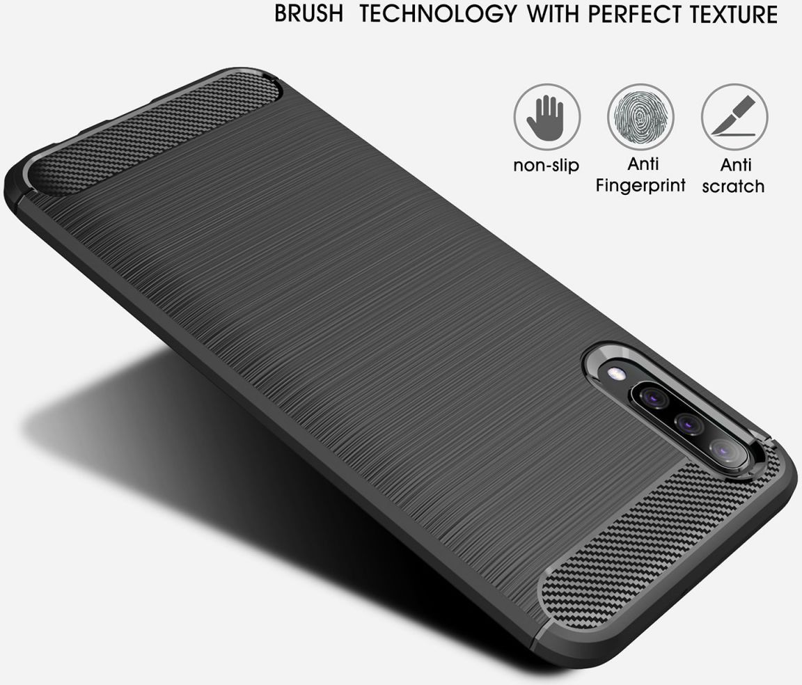 Samsung Galaxy A50 Hoesje Geborsteld TPU Rood afbeelding 7