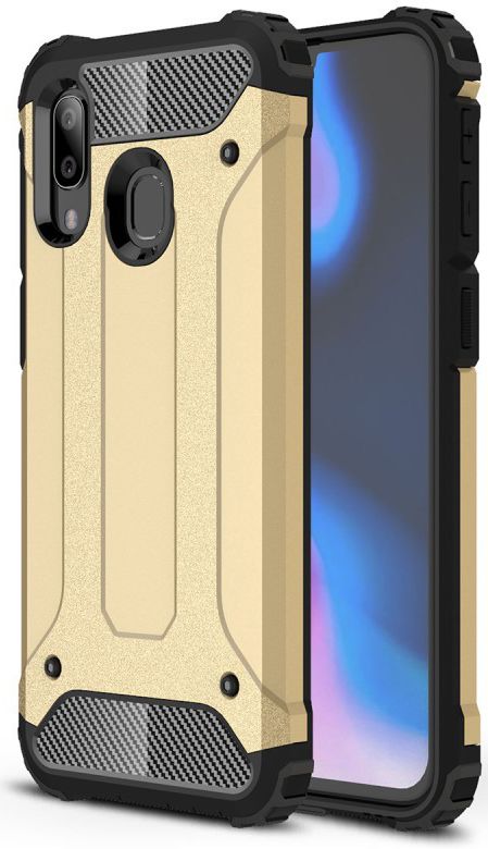 Samsung Galaxy A40 Hoesje Shock Proof Hybride Back Cover Goud afbeelding 1
