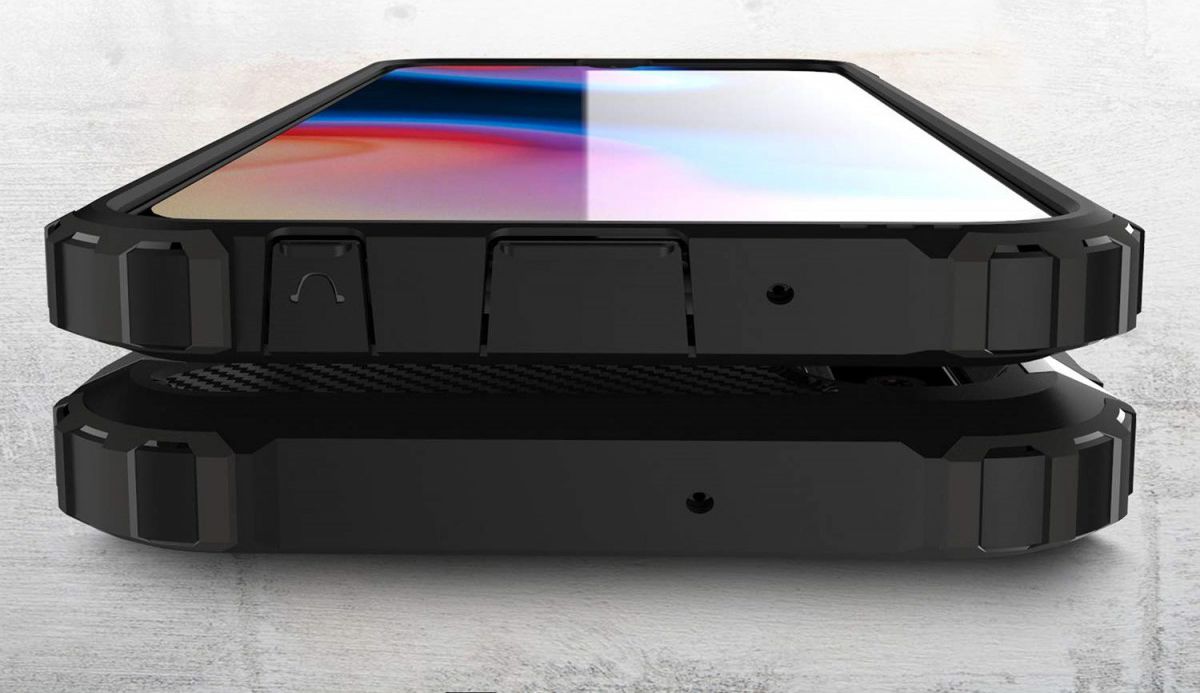 Samsung Galaxy A40 Hoesje Shock Proof Hybride Back Cover Blauw afbeelding 6