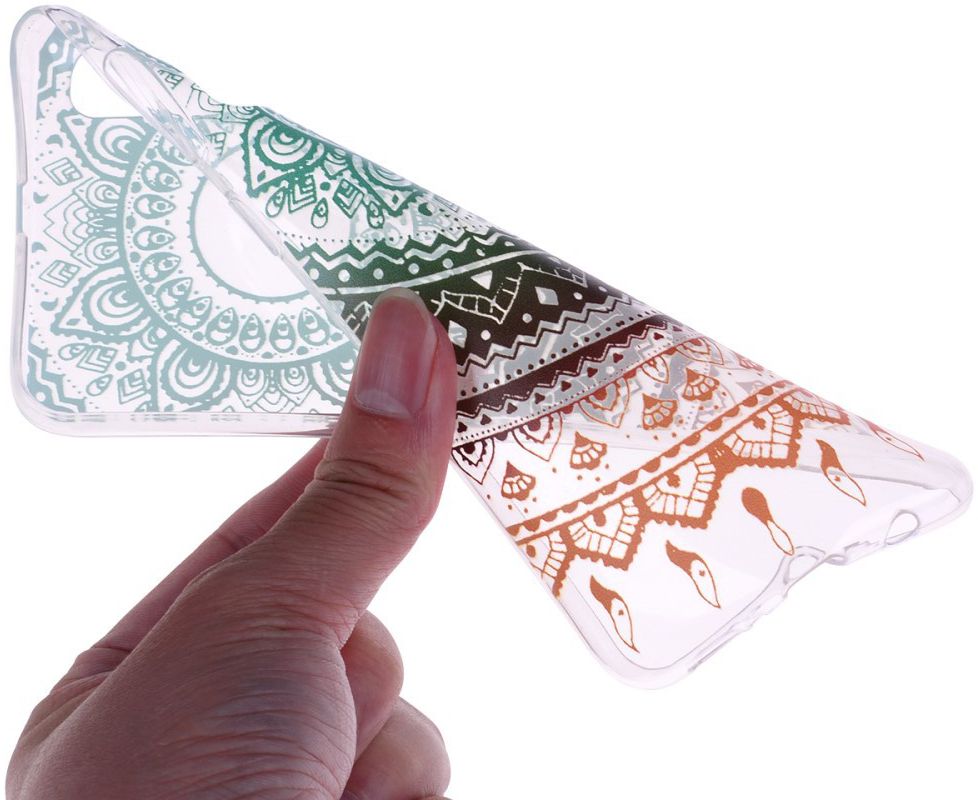 Samsung Galaxy A50 Hoesje TPU met Print Colorful Mandala afbeelding 2