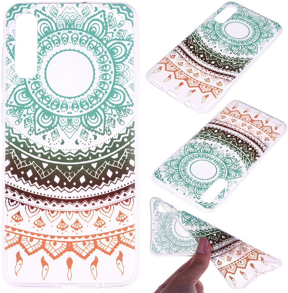 Samsung Galaxy A50 Hoesje TPU met Print Colorful Mandala afbeelding 3