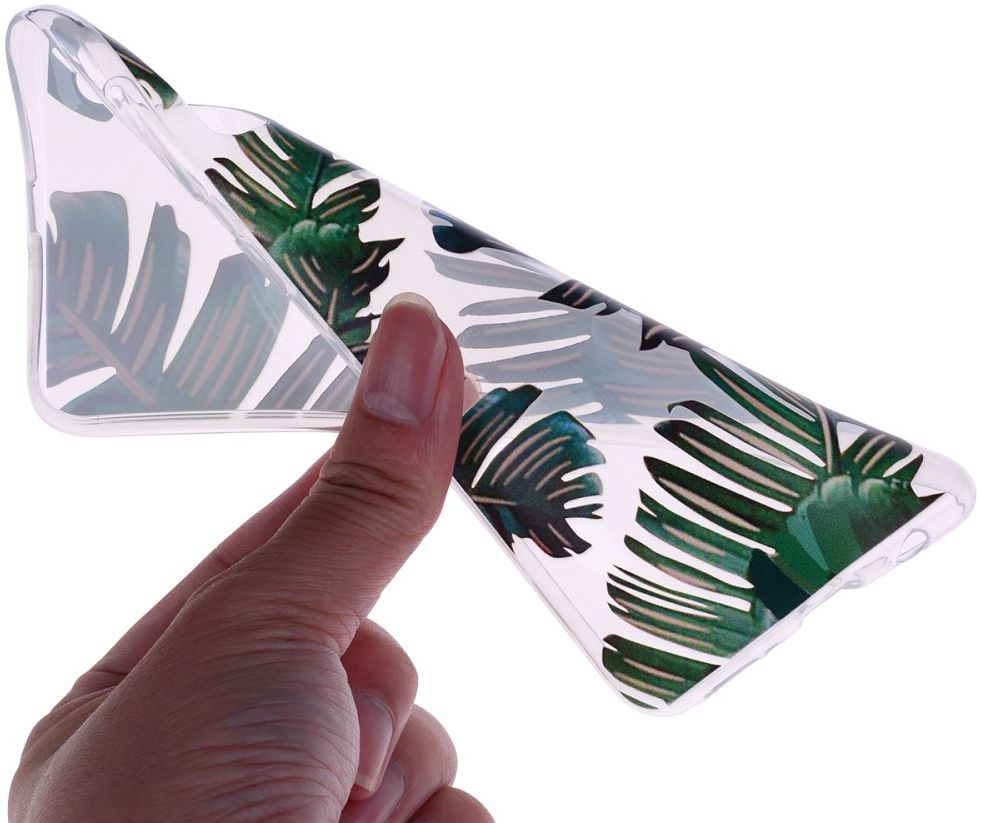 Samsung Galaxy A50 Hoesje TPU met Print Leaves afbeelding 2