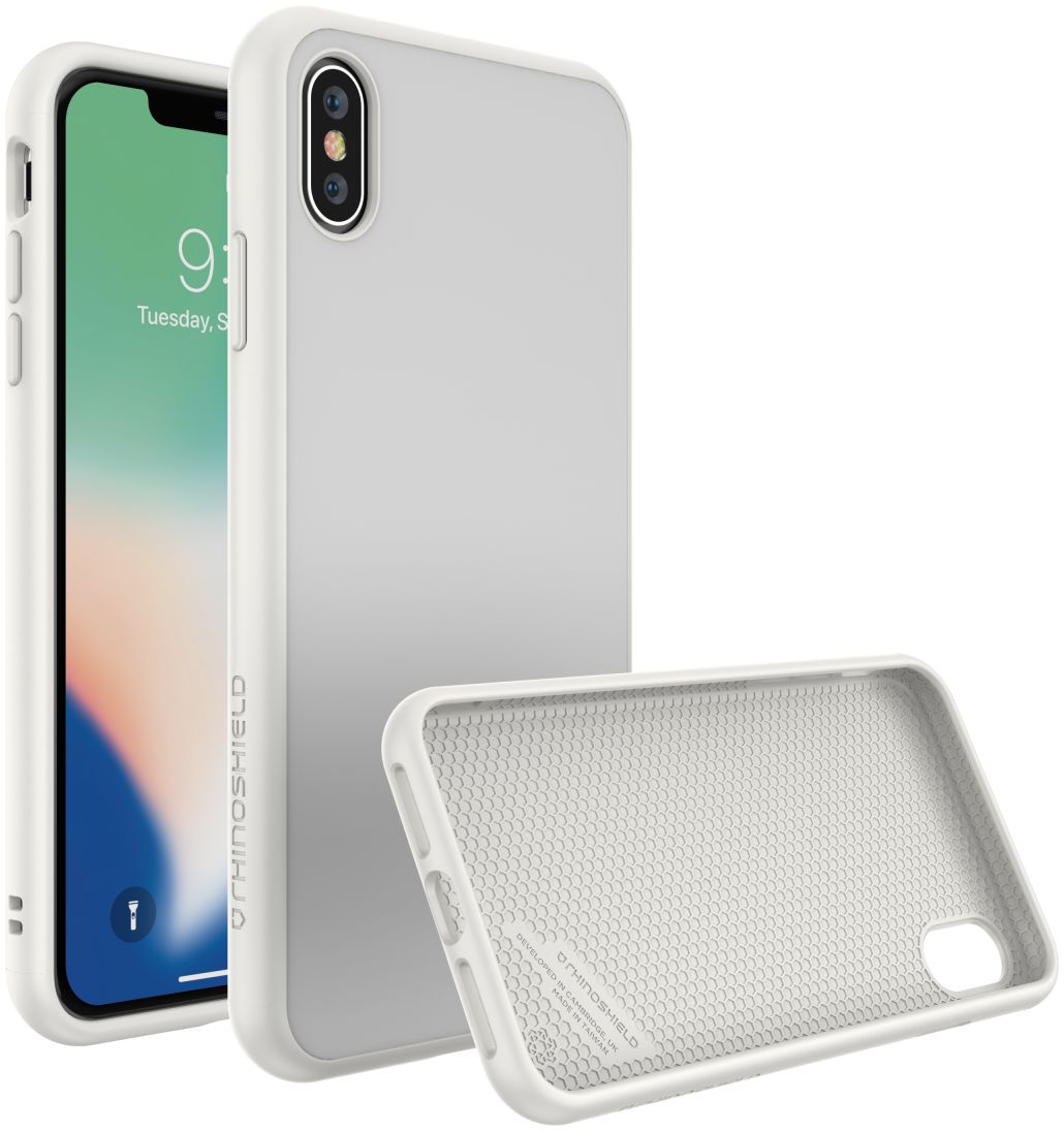 RhinoShield SolidSuit iPhone XS Max Hoesje Classic White afbeelding 1