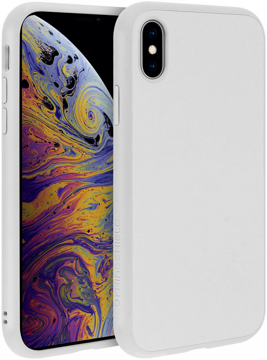 RhinoShield SolidSuit iPhone XS Max Hoesje Classic White afbeelding 2