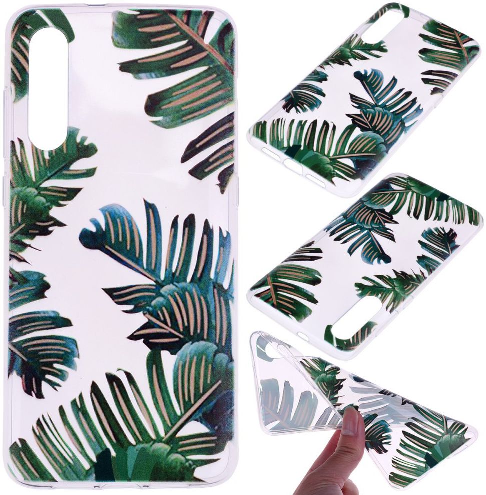Xiaomi Mi 9 TPU Hoesje met Print Leaves afbeelding 3