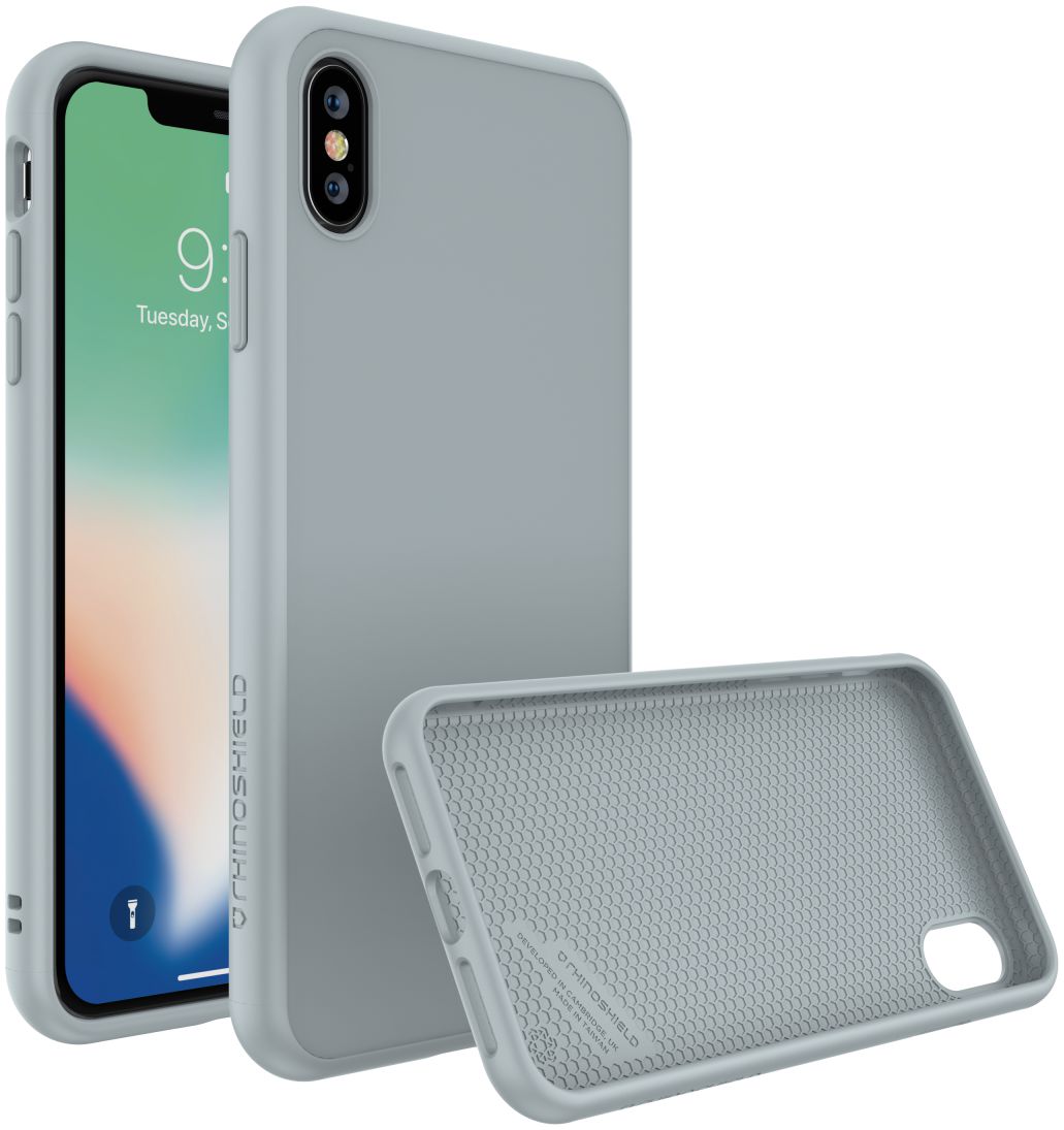 RhinoShield SolidSuit iPhone XS Max Hoesje Classic Gray afbeelding 1