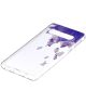 Samsung Galaxy S10 TPU Hoesje met Print Purple Flower