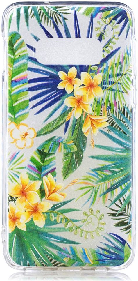 Samsung Galaxy S10E TPU Hoesje met Print Yellow Flowers afbeelding 1