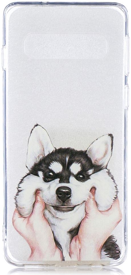 Samsung Galaxy S10 TPU Hoesje met Print Dog afbeelding 1