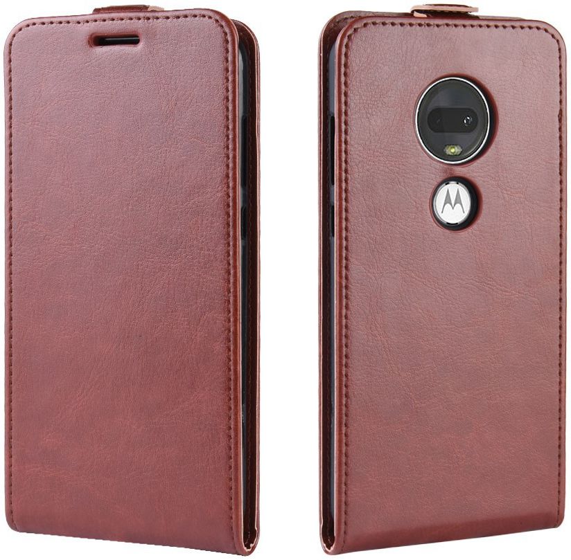 Motorola Moto G7 / G7 Plus Verticale Flipcase Bruin afbeelding 2