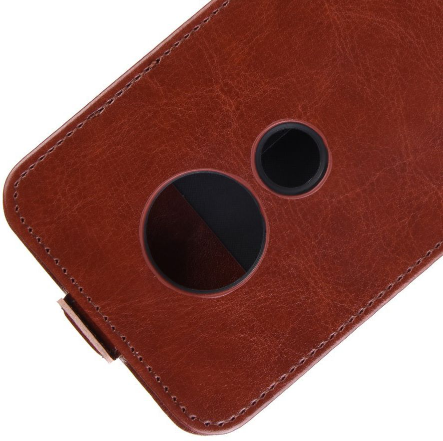 Motorola Moto G7 / G7 Plus Verticale Flipcase Bruin afbeelding 4
