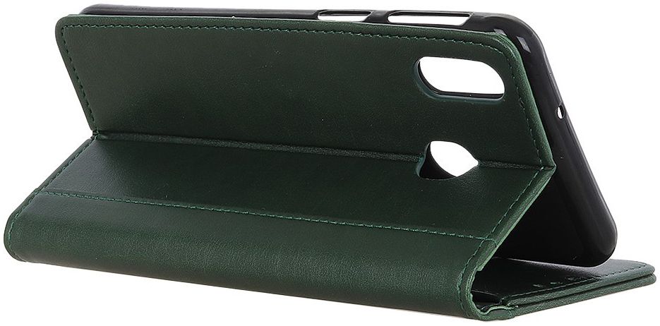 Huawei Y6s / Y6 (2019) Hoesje Lederen Portemonnee Stand Groen afbeelding 4