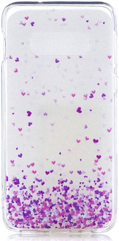 Samsung Galaxy S10E Print TPU Hoesje Transparant Hearts Pattern afbeelding 1