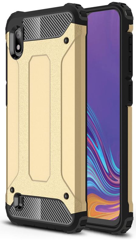 Samsung Galaxy A10 Hoesje Shock Proof Hybride Back Cover Goud afbeelding 1