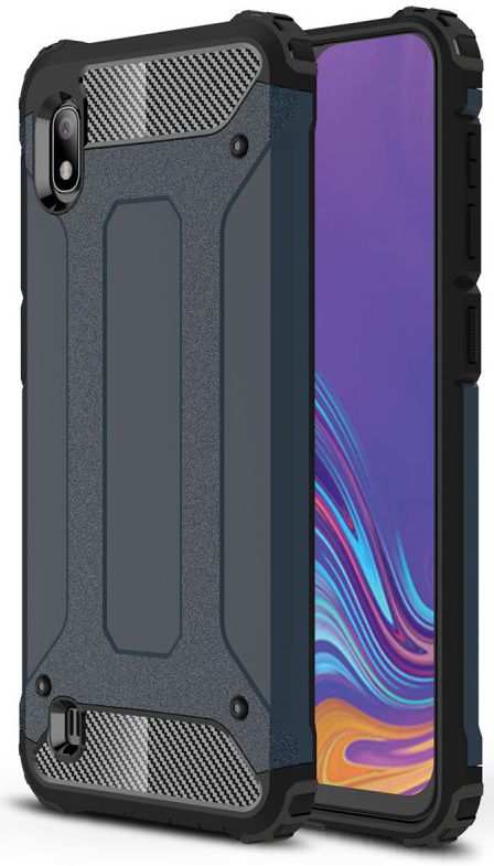 Samsung Galaxy A10 Hoesje Shock Proof Hybride Back Cover Blauw afbeelding 1