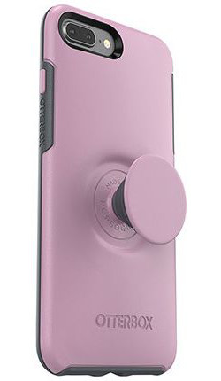 Otter + Pop Symmetry Series iPhone 7 Plus / 8 Plus Hoesje Roze afbeelding 1