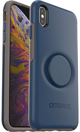 Otter + Pop Symmetry Series Apple iPhone XS Max Hoesje Blauw afbeelding 2