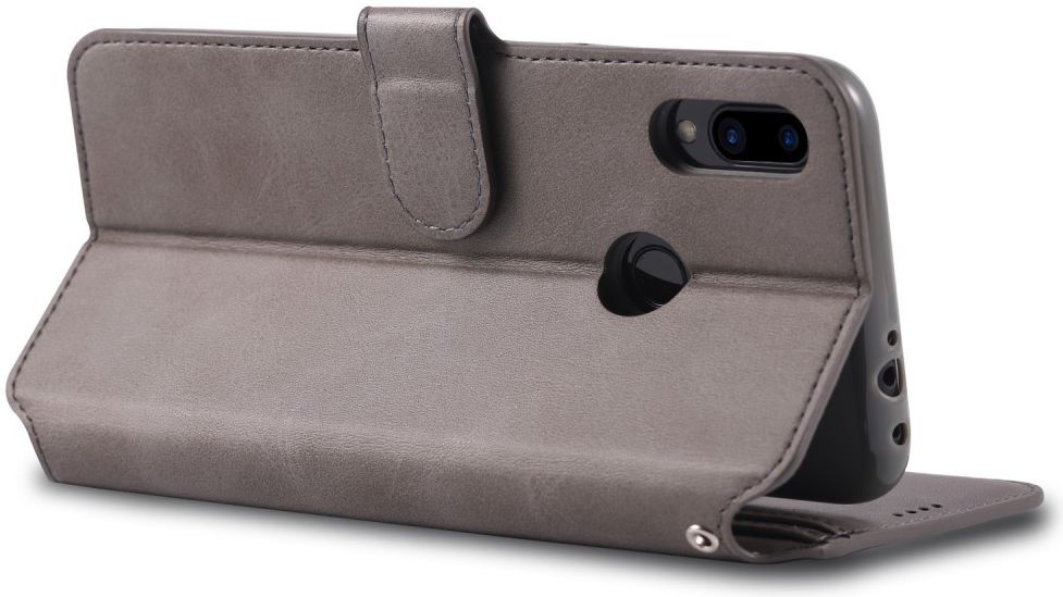 AZNS Xiaomi Redmi Note 7 Leren Stand Portemonnee Hoesje Grijs afbeelding 7