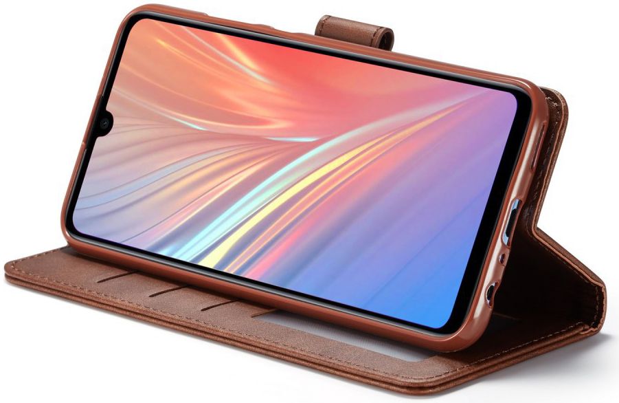 Huawei P Smart (2019) Hoesje Wallet Book Case Kunst Leer Coffee afbeelding 2