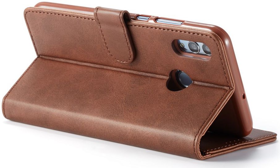 Huawei P Smart (2019) Hoesje Wallet Book Case Kunst Leer Coffee afbeelding 4